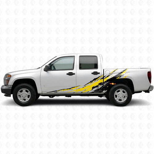Strisce in vinile effetto consumato per porta antischizzi e lato cassone per Chevrolet Colorado 1ª Gen 2004-2012