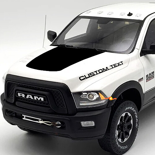 Kit di Adesivi in Vinile per Cofano con Testo Personalizzato e Effetto Blackout per Dodge Ram 2500