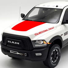 Kit di Adesivi in Vinile per Cofano con Testo Personalizzato e Effetto Blackout per Dodge Ram 2500_2