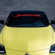 Adesivo per decalcomanie a strisce fiamme del parabrezza Z per Nissan Z Sport 2
 3