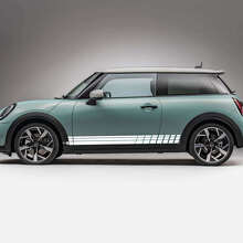 Kit adesivi laterali in vinile a scacchi da corsa per Mini Cooper S_2