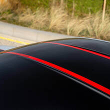 Caspetta a strisce rosse e adesivo per decalcomanie in vinile per tetto per BMW M4 CSL
 2