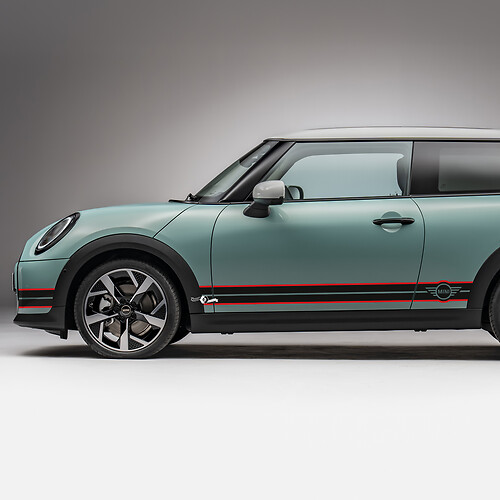 Side Racing 2 colori Stripes Decal grafico per Mini Cooper S
