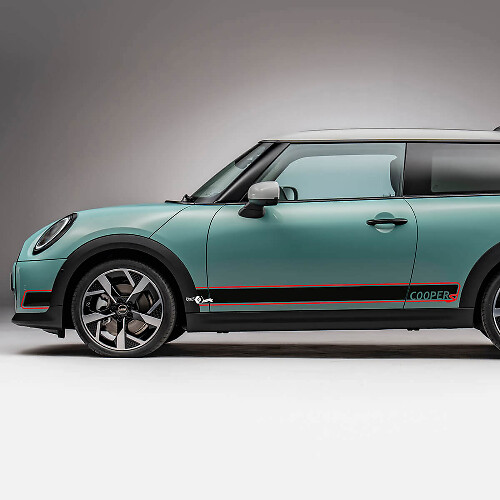 Adesivo Grafico Strisce Logo Side Racing per Mini Cooper S