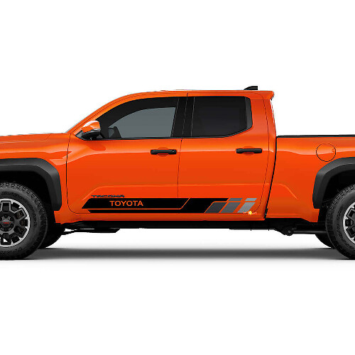 Kit adesivi in vinile per strisce laterali porta stile retrò per Toyota Tacoma
