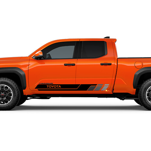 Porte laterali a strisce di bilanciere adesivi in ​​vinile kit decalcomania per Toyota Tacoma
