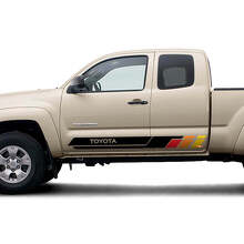 Kit adesivi in vinile per strisce laterali porta stile retrò per Toyota Tacoma_4