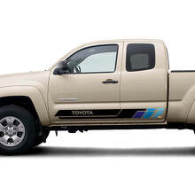 Kit adesivi in vinile per strisce laterali porta stile retrò per Toyota Tacoma_5
