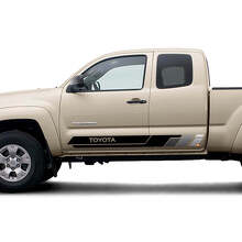 Kit adesivi in vinile per strisce laterali porta stile retrò per Toyota Tacoma_6