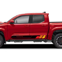 Kit adesivi in vinile per strisce laterali porta stile retrò per Toyota Tacoma_8