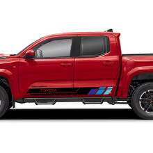Kit adesivi in vinile per strisce laterali porta stile retrò per Toyota Tacoma_9