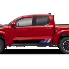 Porte laterali a strisce di bilanciere adesivi in ​​vinile kit decalcomania per Toyota Tacoma
 9