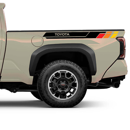 Kit di decalcomanie in vinile stile Heritage a strisce per Toyota Tacoma_1