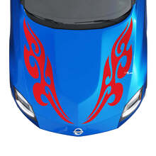 Kit decal adesivi Tribal Flames strisce cofano per Nissan Z Sport 3