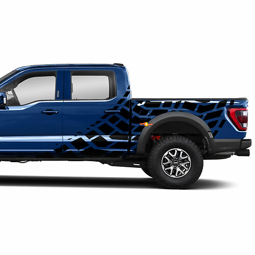 Adesivo per decalcomanie in vinile topografiche laterali per Ford F150 Tremore
