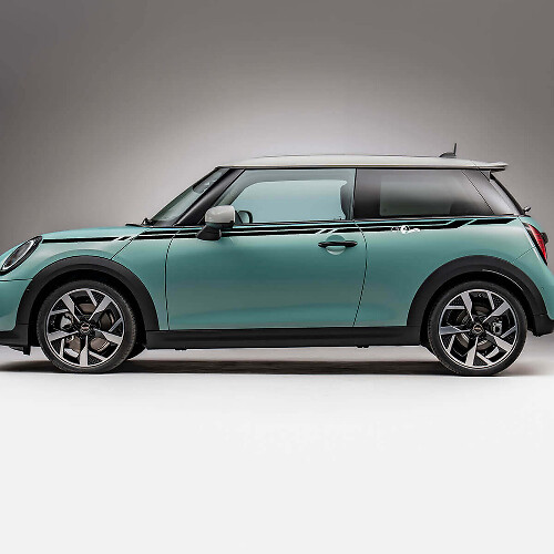 Adesivo Decalcomania Grafica Strisce Laterali Geometriche da Corsa 2 per Mini Cooper S