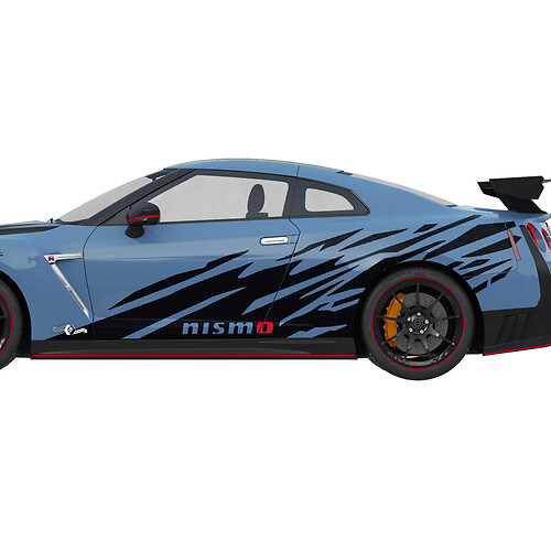 Kit di decalcomania di linea a strisce nismo 2x laterale per Nissan GT-R
