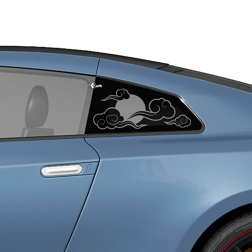 Kit di Adesivi e Decalcomanie per Finestrino Laterale Posteriore con Sole Nascente Giapponese per Nissan GT-R