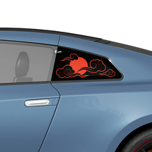 Finestra posteriore laterale Giappone Stile grafico Kit di adesivi per Nissan GT-R
 2