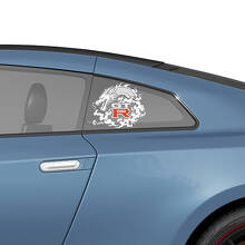 Finestra posteriore laterale in stile NISMO DECALS CONSIDERS BIT per Nissan GT-R
 2