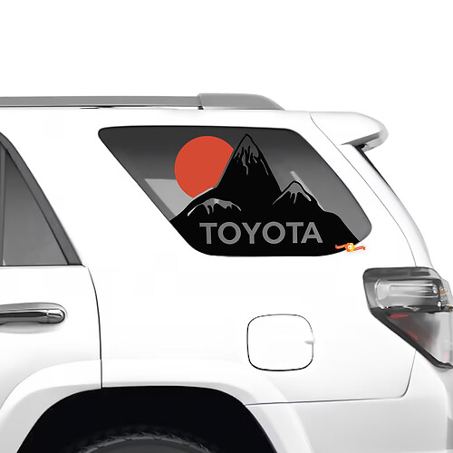 Montagne della finestra del quartiere laterale Sunset Sunset Adesivi in ​​vinile Kit di decalcomania per Toyota 4Runner
