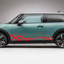 Adesivo Grafica a Scacchiera Laterale Flag Side Racing per Mini Cooper S 3