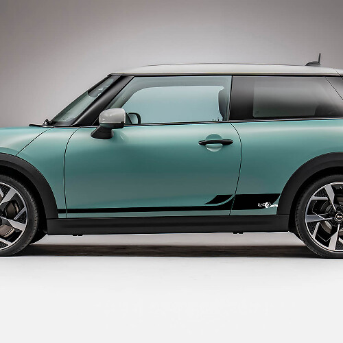 Discalizzazione grafica di Side Racing L Stripes per Mini Cooper
