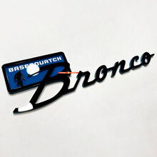 BRONCO Sasquatch Fender Badges Emblema del portellone emblema 3D Black Vs Blue
 5