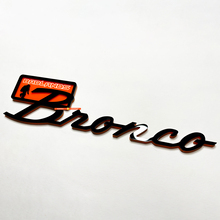 Bronco Black Diamond Fender Badges Emblema Tailgate Emblema 3D Black Vs Orange
 3