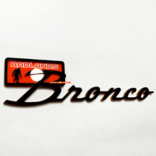 Bronco Black Diamond Fender Badges Emblema Tailgate Emblema 3D Black Vs Orange
 5