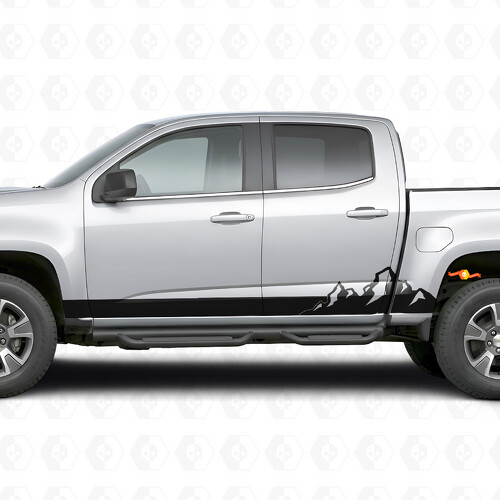 Strisce in vinile a motivo catena montuosa per porte e pannelli sottoporta per Chevrolet Colorado 2ª Gen 2015-2022