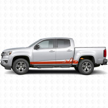 Strisce in vinile a motivo catena montuosa per porte e pannelli sottoporta per Chevrolet Colorado 2ª Gen 2015-2022_4