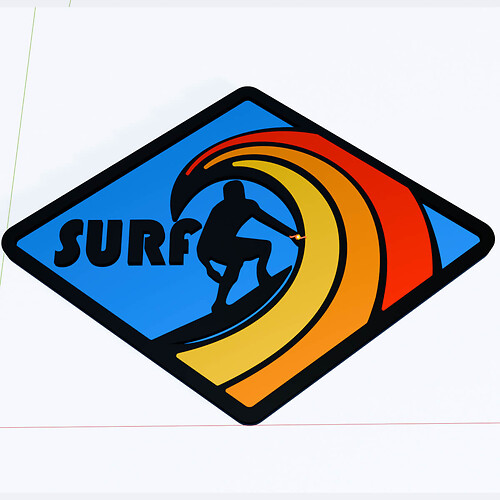 Badge Fender Edition Edizione Surfing Emblema del portellone.
