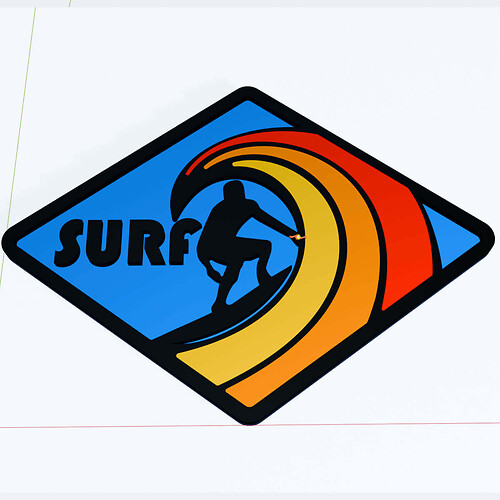 Badge Fender Edition Edizione Surfing Emblema del portellone.
 1