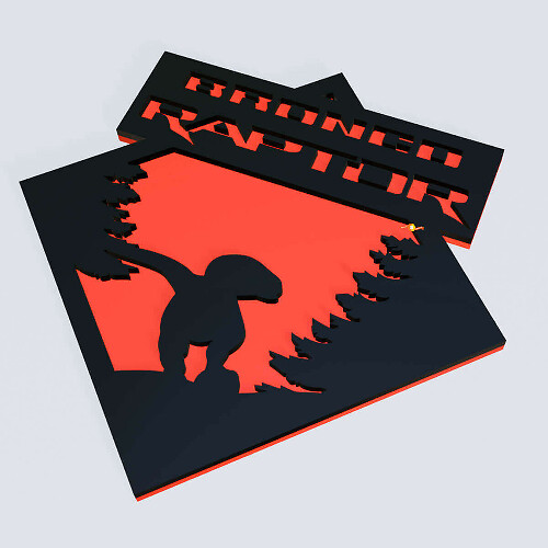 BRONCO PAPTOR EDITION BADGI FENDER EMBLEGGIO EMBLICE 3D
