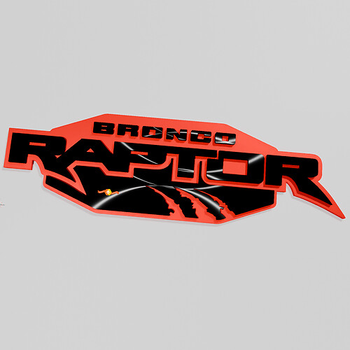 BRONCO RAPTOR EDITION BADGI FENDER EMBLEGGIO DADGE 3D
 1