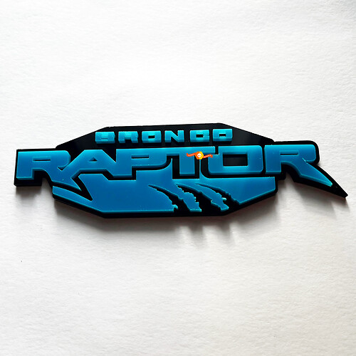 BRONCO RAPTOR EDITION BADGI FENDER EMBLEGGIO EMBLEGGIO 3D 3D 3
