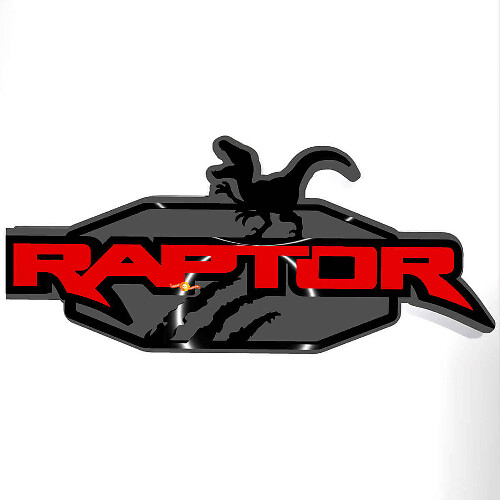 Distintivo 3D Passaruota Edizione Power Truck Raptor Emblema Portellone