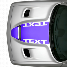 Adesivo in vinile con testo personalizzato Blackout per cofano Dodge Challenger_2