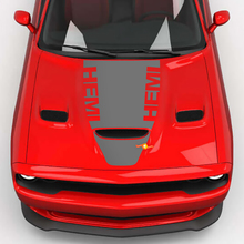 Wrap Wrap Hood Central Hemi Cappuccio Blackout Vinil Decal Adesivo per Dodge Challenger 2
 3
