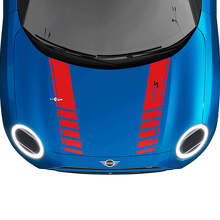 Kit Adesivi in Vinile a Strisce Dual Racing per Cofano per MINI Cooper S_3