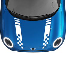 Hood a scacchi corse rally decal graphics sticker per mini cooper s
 2
