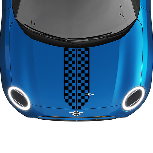 Mini Hood Racing Central Stripe Rally Decal Graphics Adesivo per Mini Cooper
