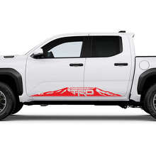 Adesivi Decalcomanie Pannello Laterale Soglia Porta Fuoristrada TRD Mountains 2 per Toyota Tacoma 4ª Generazione 3