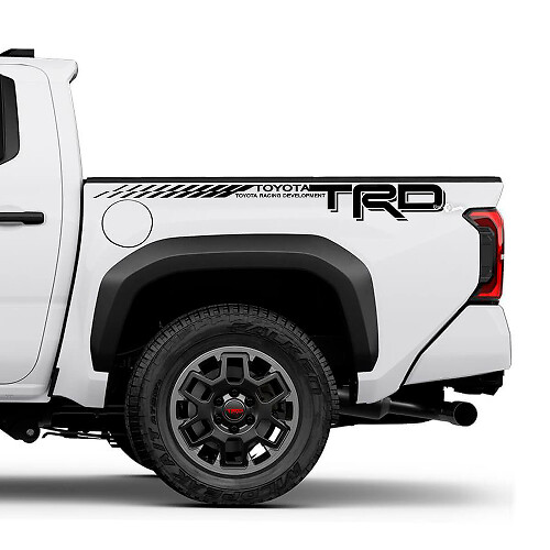Adesivi con scritta TRD Logo Bedside Truck a striscia a scacchi per Toyota Tacoma 4ª Generazione