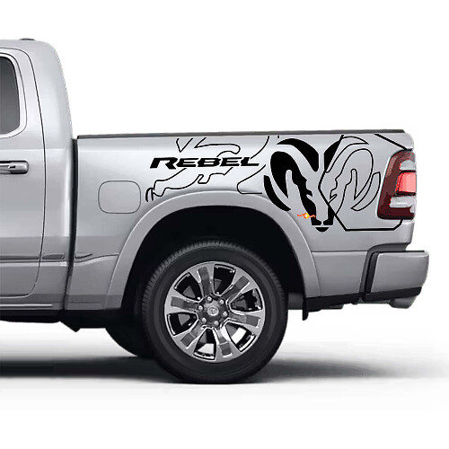 Adesivi in Vinile con Logo Rebel da Posizionare a Bordo Porta per Dodge Ram Rebel