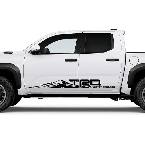 Adesivi Decalcomanie per Minigonne Laterali TRD Off Road Side Mountains 3 per Toyota Tacoma