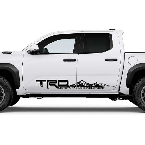 Adesivi con scritta TRD Off Road Montagne per pannelli laterali Rocker per Toyota Tacoma 1