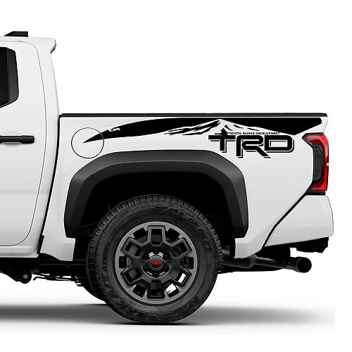 Adesivi Decalcomanie TRD off Road Mountains per fiancata camion Toyota Tacoma 2 pezzi