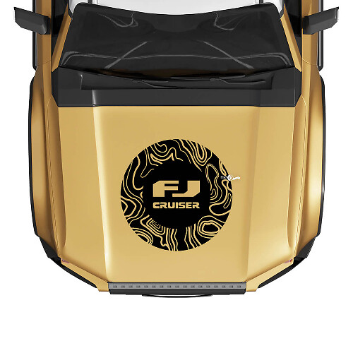 Adesivo per cappuccio con mappa topografica per Toyota FJ Cruiser
